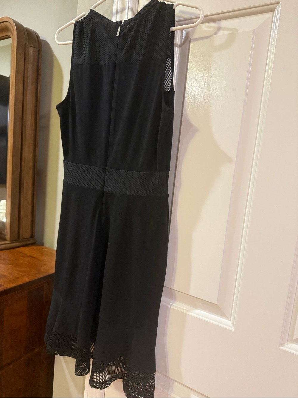 Michael Kors Black Sleeveless Jumpsuit with Mesh Trim
